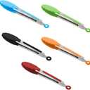 Kitchen Tongs,5 Pieces 7 Inch Tongs For Cooking,Tongs For Serving Food,Tongs With Silicone Tip,Kitchen Tongs With Silicone Tips,Salad Tongs,Cooking Tongs