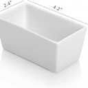 Elsjoy Set of 6 White Ceramic Sugar Packet Holders, 5 oz Porcelain Sweetener Packet Organizer, Sugar Bag Caddy Tea Packet Bowl for Countertop, Coffee Bar