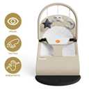 Portable Baby Bouncer Seat for Infants, 0-18 Months, 3 Modes of Use with Rocker & Stationary Options, Ergonomic Infant Chair with Hanging Toys, The Gift List New Parents Actually Want-Oatmeal