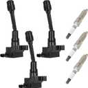 ECCPP 3 ignition coils with 3 iridium Spark Plugs,UF736,coils packs,for Ford EcoSport 1.0L 1.5L 2018-2021,Focus 1.0L 2015-2018,Fiesta 1.0L 2014-2017,UF736,GN10635,COP637