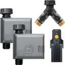 Orbit 21206 B-hyve Gen 2 Smart Hose Watering Timer, 2-Pack with Wi-Fi Hub and Hose Y Splitter