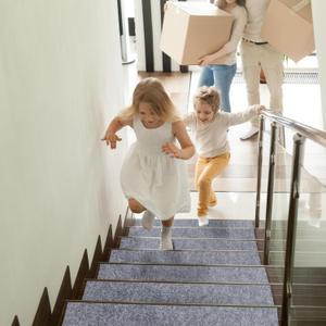 8" X 30" Peel and Stick Carpet Stair Treads for Wooden Steps, Reusable Washable Edging Stair Rugs, Runner Indoor Non-Slip Stair Mats for Kids Elders Pets (4 Pack)