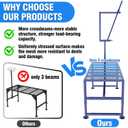 Goat Stand for Milking with Feed Bin, 600LBs Goat Milking Stand for Sheep Trimming Hoof, Use for Livestock, Iron Blue, Adjustable Size