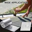 Ripeng 50 Feet 6'' x 50' x 0.0078'' Aluminum Flashing Roll Roof Flashing for Roof and Garden Preventing Roofing Stains Strip for Moss and Mildew Prevention (2 Roll)