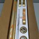 YaFex Curtain Rods 32-118 Inch, Heavy Duty 1 Inch Adjustable Curtain Rod for Windows, Gold Long Window Treatment Rods, Modern Design, Easy Installation