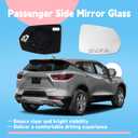 84441692 Passenger Side Mirror Glass Replacement for Chevrolet Blazer 2019-2026 for Cadillac XT4 2019-2023 for XT5 2017-2026 for XT6 20-26 Heated with Blind Spot, Replace 23394627 84539667