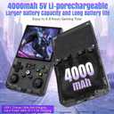 R36MAX Retro Handheld Game Console 18,000+ Classic Games, 4.0" IPS Display, Linux System, 64GB Storage Your Retro Gaming Console and The to Relive Timeless Classics.(Black)