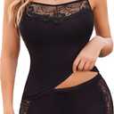 Avidlove Women Sleepwear Lace Pajamas Set Shorts Nightwear Camisole Short Sets (Small, Black(one Size Up))