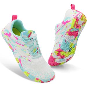 XIHALOOK Hiking Shoes for Women Quick Dry Pool Beach Surfing Kayaking Snorkeling Shoes for Water Aerobics White Color, 6.5 Women/ 5 Men