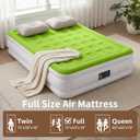 YENING Full Size Air Mattress with Built in Pump Raised Double Blow up Bed Inflatable Camping Airbed Electric 18 Inch Tall