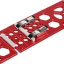 DDWT Upgraded 340mm Track Saw Square Right Angle Circular Saw Guide Rail Angle Stop Accessories Compatible with Festool and Makita Guide Rail (Red)