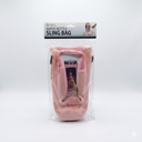 B•WELL Water Bottle Sling Bag with Adjustable Strap& Convenient Phone Pocket. Pink
