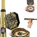 Gejoy 2 Pcs Pirate Telescope and Compass for Kids Adults Retro Mini Plastic Toy for Pirate Theme Party Halloween Cosplay Supplies