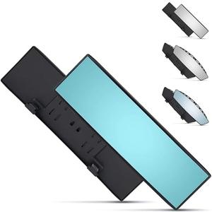 Verivue Universal Panoramic 12-Inch Rear View Mirror, Anti-Glare Wide Angle Car Mirror, Rearview Mirrors Accessory for Baby Rear-Facing, Tint flat Mirrors for Cars and SUVs.