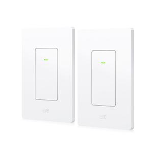Eve Light Switch (Matter) 2-Pack  Smart Wall Switch for Apple Home, Alexa, Google Home, SmartThings; for Single-Pole & 3-Way switches; Thread, Requires Thread Router & Neutral Wire; UL-Certified