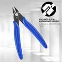 5 Inch Micro Flush Cutter, 2 Pack Small Wire Cutters Spring Loaded Cutting Pliers, Wire Cutters for Jewelry Making, Soft Copper Wire, Floral, Electronics, Model Craft, Heating Wire, 3D Print