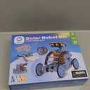 Sillbird Solar Building Robot Kit STEM Gift for Boys Aged 8-13, DIY Science Educational Toys for Kids Teens Birthday, 12-in-1 Solar or Battery Powered Robotic Set with 197 Pieces (Blue)