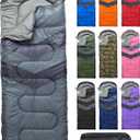 MalloMe Sleeping Bags for Adults Cold Weather & Warm - Backpacking Camping Sleeping Bag for Kids 10-12, Girls, Boys - Lightweight Compact Camping Essentials Gear Accessories Hiking Sleep Must Haves, 31.5 X 86.6" Everyday 3 Season 50-80f