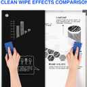 maxtek Magnetic Glass Dry Erase White Board, 36" x 24" Black Glass Board for Wall Mounted, Includes 6 Magnets with Marker Tray, 3 Markers and 1 Eraser for Classroom Home, Office Supplies