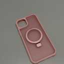 CHAOFEnG Magnetic Compatible with iPhone 14 Plus Case with Stand [Military Grade Drop Tested][Compatible with Magnet] Ring Translucent Slim Hard Back Soft Edge, Pink