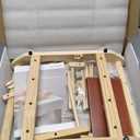 12 Inch Wooden Weaving Loom Kit for Adults Beginners, Multi-Craft Frame Loom with Rigid Heddle Shed Stick & Yarn Stand, Portable Warping Threads Loom with Adjustable Pegs and Weaving Tools