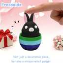 Easter Bunny Egg Figurines Set of Four 3D Printed PLA Decorative Easter Basket Fillers Party Favors for Office Desk/Car Interior Decor