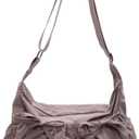 Canvas Hobo Bag Crossbody Purse Womens Bow Shoulder Bag Vintage Tote Handbag Casual Shopper Satchel Messenger Purse for Women (Purple)