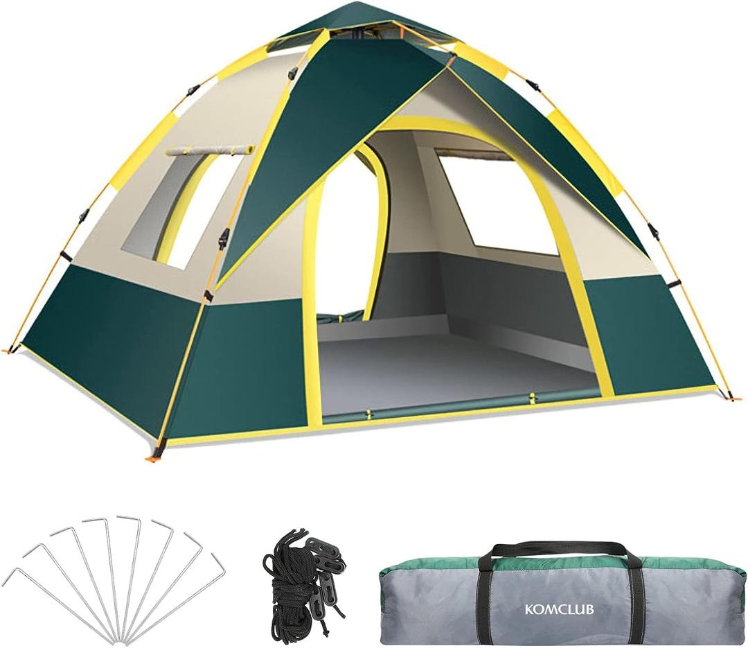 KOMCLUB Camping Tent Tents for Family Camp Tent Waterproof | windproof Outdoor for Backpacking Hiking Easy Setup With storage bag