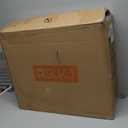 Leather Office Guest Chair, Guest Conference Room Chair, 600 LBS Capacity High Back Reception Chair with Padded Armrests, No Wheels, Black - 1 Pack