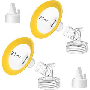 PumpMom-us 21mm Flanges Compatible with Spectra S2 S1 9 Plus Synergy Gold Pump Parts, Replacement Breast Pumps Shield Accessories for Spectra Flange