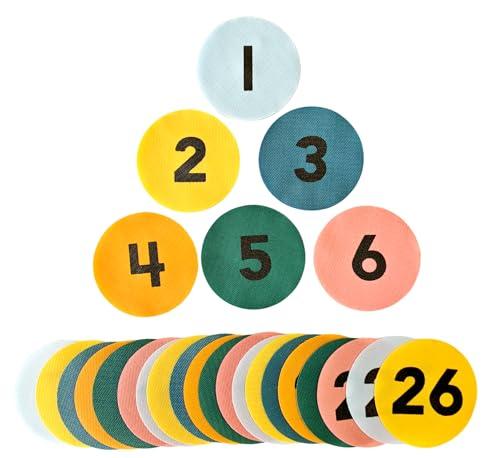 Carpet Floor Dots for Classroom Rug, Carpet Dots with Numbers 1-26, 4 Inch Rug Circle Spot Markers for Classroom Teachers Preschool Kindergarten(26pcs)