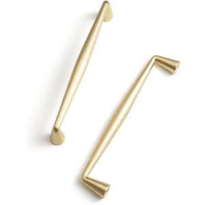 Brushed Gold Zinc Alloy Cabinet pulls - 7.56" (192mm)Hole Center Classic Vintage Drawer Handles ,Kitchen Cupboard Bathroom Dresser Cabinet Hardware (2, Brushed Gold, 7.56" (192mm)Hole Centers)