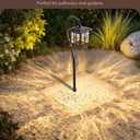 EDISHINE Low Voltage Landscape Lighting, 3W 185LM Oil-Rubbed Bronze Outdoor Landscape Path Lights, Low Voltage Pathway Lights for Garden Driveway, Die-Cast Aluminum, 50,000H, 6-Pack
