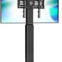 FITUEYES Iron Base Universal Floor TV Stand with Swivel Mount Space Saving for 26-65 Inch LED LCD OLED Plasma Flat Panel or Curved Screen TVs Height Adjustable Wire Management (Black)