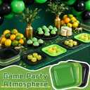 120 Pcs Square Paper Plates, Disposable Square Birthday Party Dessert Plates, Paper Dinner Plate for Party Theme Decorations Wedding Halloween Bridal Shower(Black, Grass green, Dark green, 7 Inch)