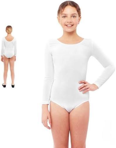 White Soft Kids Bodysuits Size 7-8 years
