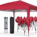GDY 10'x10' Outdoor Canopy Tent, Commercial Instant Gazebos, Portable Shelter Canopies, for Patio/Outdoor/Wedding Parties and Events, (Red)