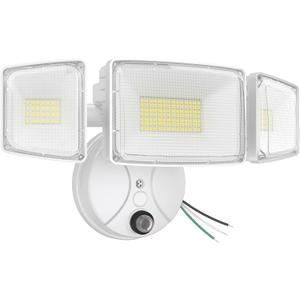 Onforu 100w Dusk to Dawn Outdoor Lighting,11000LM Led Outdoor Light from Dusk Till Dawn,Super Bright Flood Light,IP66 Waterproof Exterior Security White Light Fixture,3 Heads Photocell for Garage,Yard