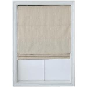 Everyday Celebration Roman Shades for Windows, Room Darkening Shades, Cordless Pull Down Window Shades, Shades for Indoor Windows, Woven Fabric Blinds & Shades, (Vanilla) 27" W X 64" H