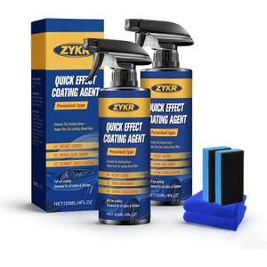 Zykr Nano Quick Coat Restore, 4.23 Fl Oz Coating and Sealing Liquid for Cars to Enhance Shine & Protect Paint, Clear Coat Restorer, Quick Detailing Spray (2pcs) (EXP 02/24/29)