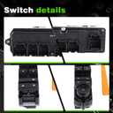 20835553 Driver Side Power Master Control Window Switch Compatible with 2007-2013 Chevy Silverado 1500 and Avalanche, 2007-2014 Suburban, Sierra 3500, Yukon XL 2500, Escalade