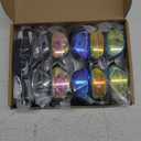 Flutesan 6 Pack Swim Goggles for Adult Anti Fog Swimming Glasses with Ear Plugs Nose Clip No Leaking Full Protection Goggles (6.3 x 1.6 inches/ 16 x 4 cm, Vivid Color)