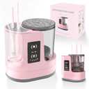 3 IN 1 Electric Makeup Brush Cleaner Machine With Makeup Brush Dryer-Holder-Portable Automatic USB Cosmetic Brushes Cleaner Tool for All Size Beauty Makeup Brush Set,Eyeshadow, Blush Brush (Rose Pink)