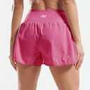 CADMUS 2 in 1 Women's Workout Shorts for Athletic Gym Running Shorts with Phone Pockets Medium, Pink 