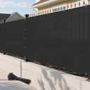 Goleray Privacy Fence Screen 4'x50' Outdoor 90% Blockage Fencing Cover Heavy Duty Windscreen Mesh Net Shade Cloth with Grommets for Balcony Backyard Garden Patio Pool Deck, Black, Zip Ties Included