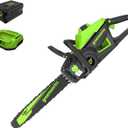 Greenworks 60V 16" Brushless Cordless Chainsaw, 2.5Ah Battery and Charger Included