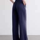 ESOFT Women's Wide Leg Yoga Pants Sweatpants High Waisted Lounge Palazzo with Pockets Comfy Flowy Pants Petite/Regular/Tall (Blue, XL)