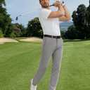 BLUE CHILL Mens Golf Pants Quick Dry with Pockets Light Grey 36W30L (Gray)