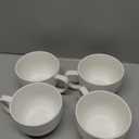 Teocera 16oz Large Coffee Mugs Set of 4 - Thick White Porcelain Cups for Cappuccino, Latte, Tea & Hot Chocolate - Dishwasher Safe Ceramic with Comfort Grip Handles