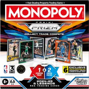 Monopoly NBA Panini Prizm Board Game  3rd Edition | Officially Licensed Hasbro Game | Ages 8+
